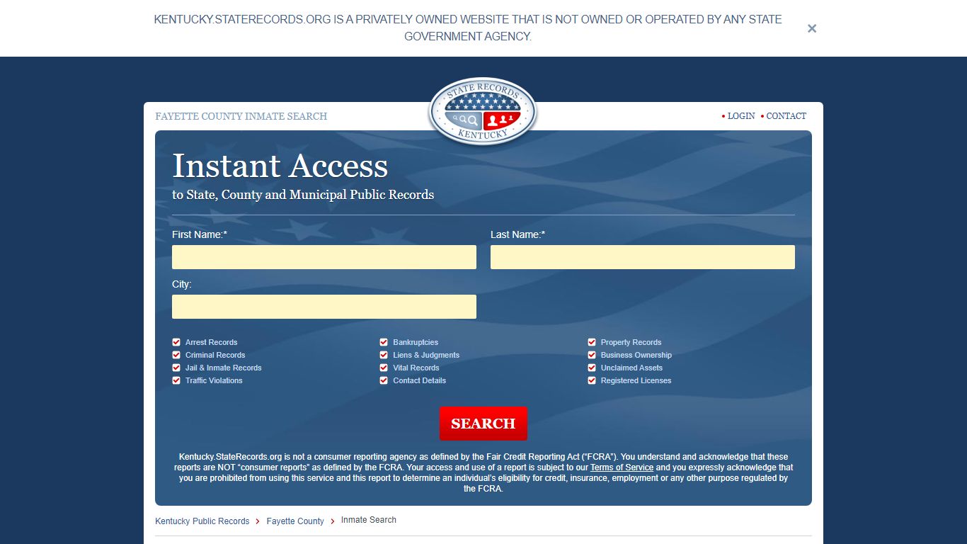 Fayette County, Kentucky Inmate Search | StateRecords.org